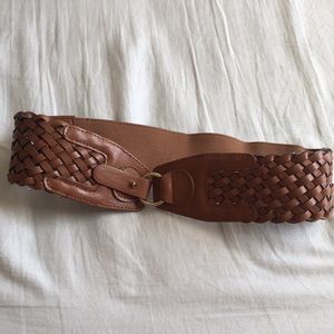 Brown leather belt